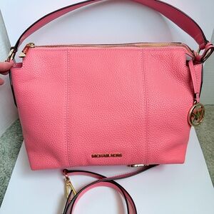 Michael Kors Pink Shoulder Bag with Gold Accents